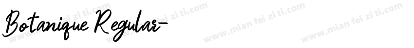 Botanique Regular字体转换